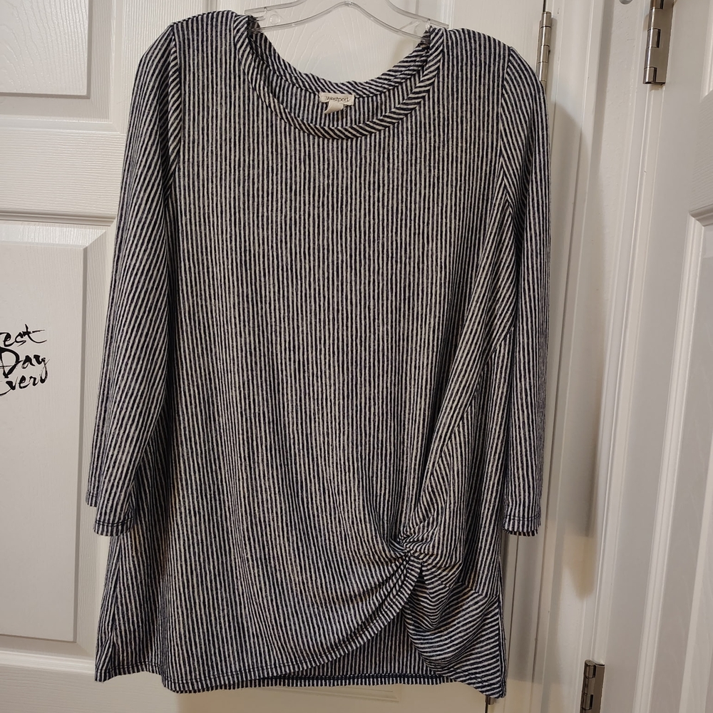 Westport Striped Black and White Women's Top